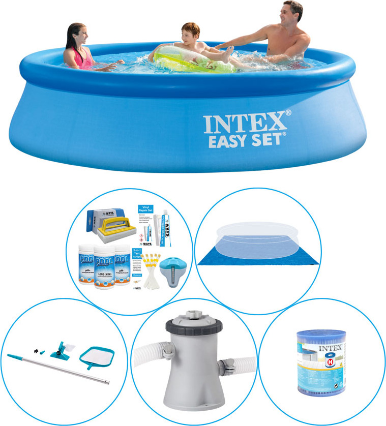 Intex Easy Set Round 305x76 cm - 6 kusov - Kombinovaný bazén
