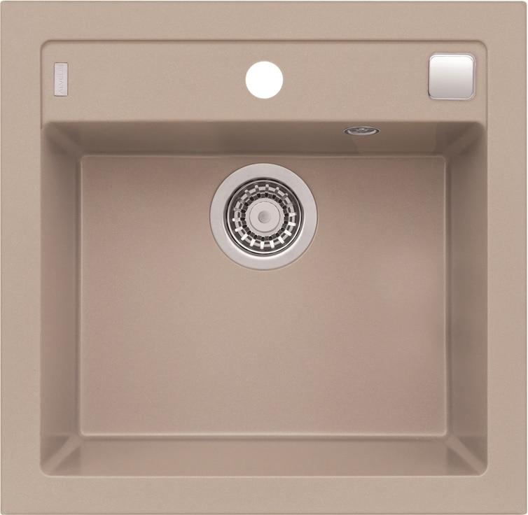 Alveus Formic 20 A55 Einbauspüle, 520 x 510 mm, Tiefe 200 mm, Verbundwerkstoff, Beige meliert