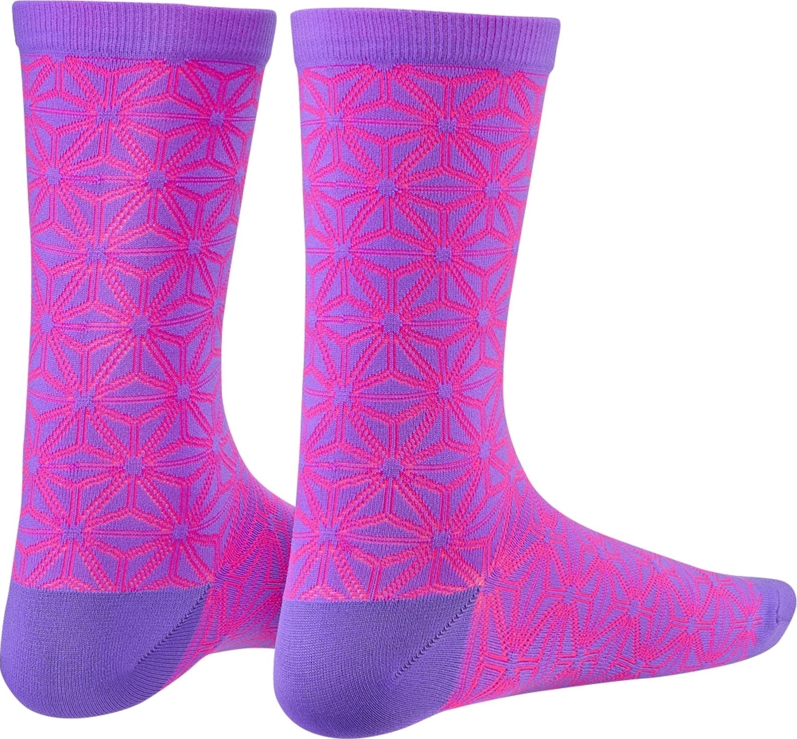 Supacaz Uni Socken Supasox Asanoha , Lila Rosa, 43-47 SX