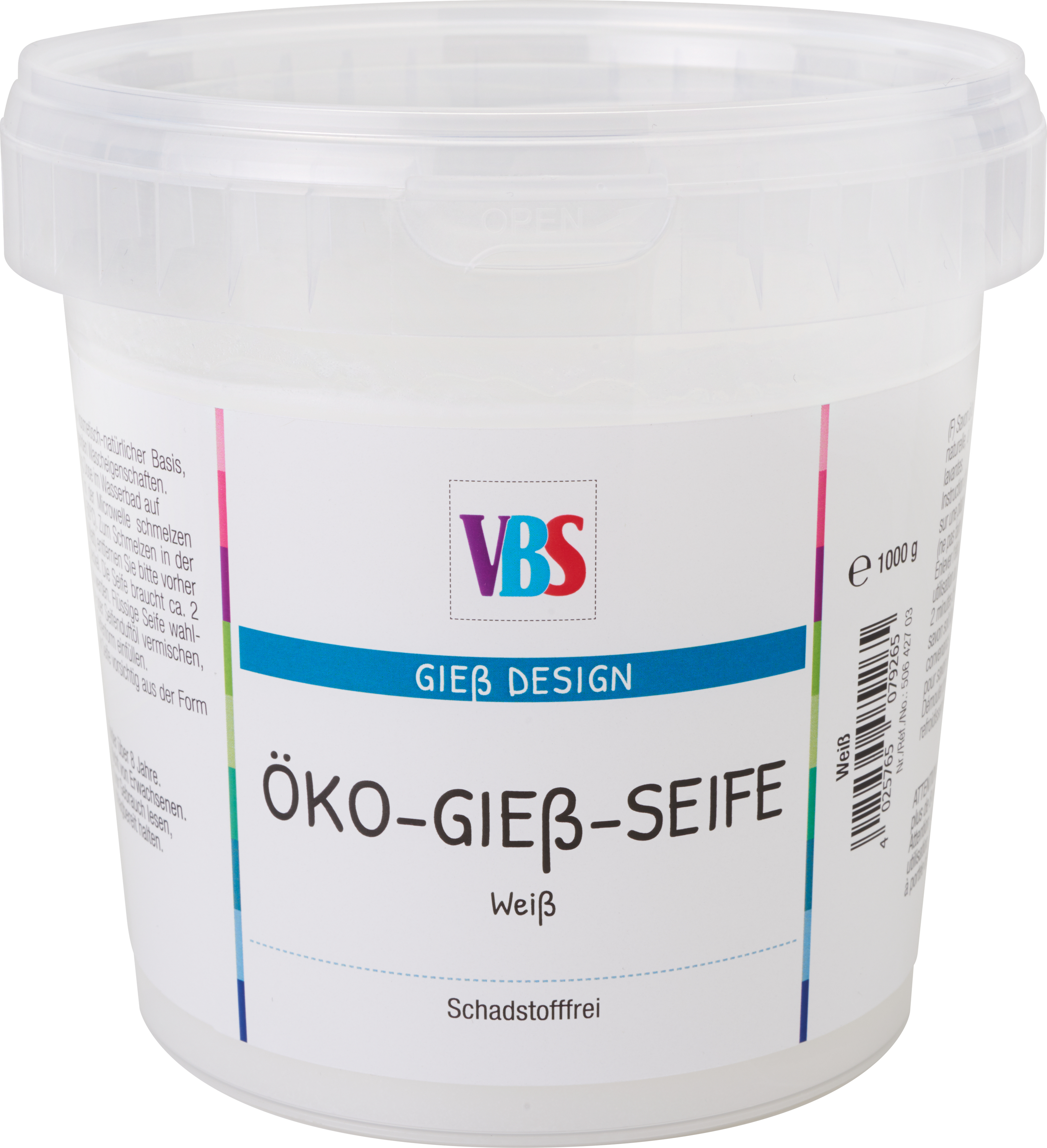 CREARTEC Zubehör zur Seifenherstellung - Gießseife weiß 1kg - 5800368