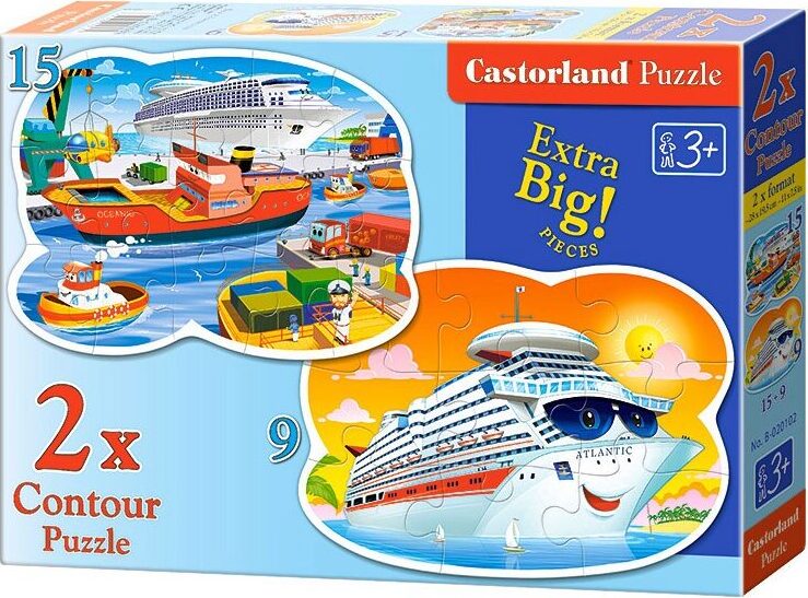 CASTORLAND Puzzle Abenteuer auf See 9+15 Teile WLP-Castorland-020102