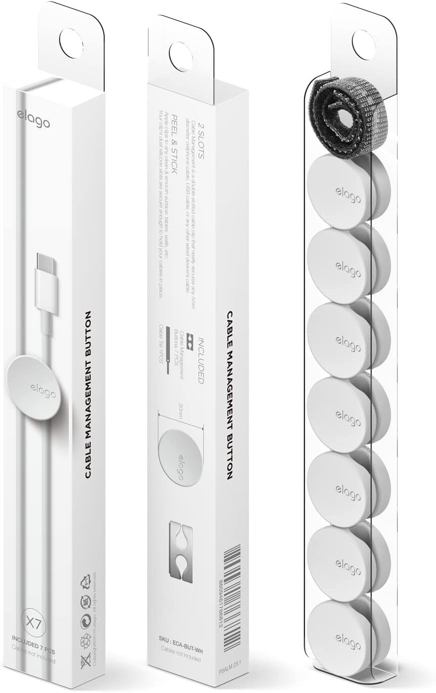 Elago Kabelmanagement-Knopf, Weiß ECA-BUT-WH
