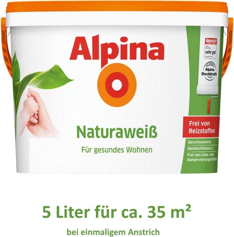 Alpina Naturaweiß Wandfarbe 5 l NEW-7720