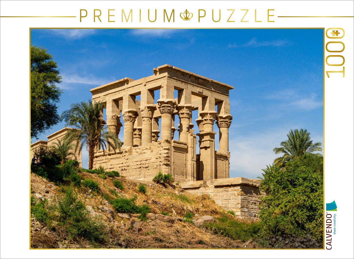 CALVENDO Puzzle Tempel von Philae | 1000 Teile Lege-Größe 64x48cm Foto-Puzzle für glückliche Stunden
