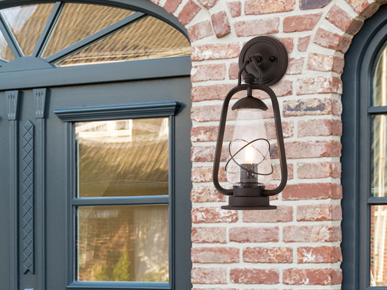 Elstead Lighting Elstead Miners Außen-Wandleuchte E27 Alte Bronze IP44 MINERS-WALL