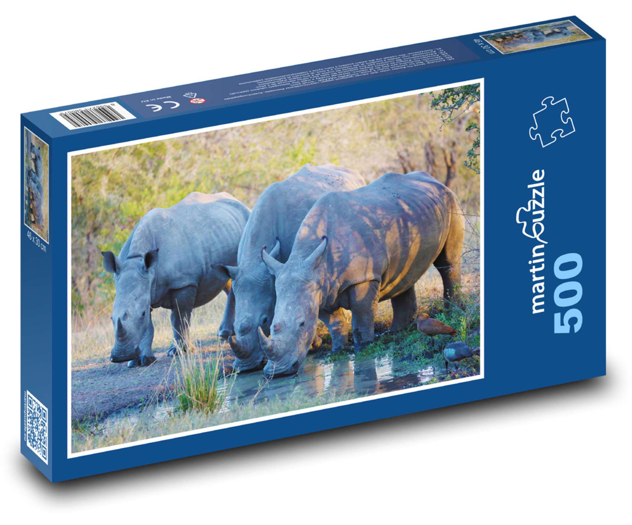 MCprint martinpuzzle - Puzzle 500 Teile - Nashorn - Nashörner, Tiere