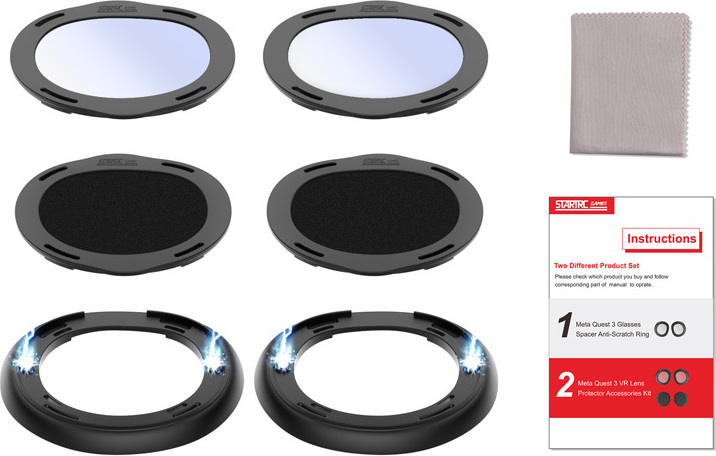 2 Paar Schutzfolien Für Meta Quest 3 - Kratzfester Objektivschutz Für VR-Brille