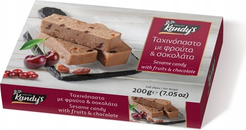 Kandylas Tahinopasto Sesamdessert mit Schokolade & Kirsche 200 g