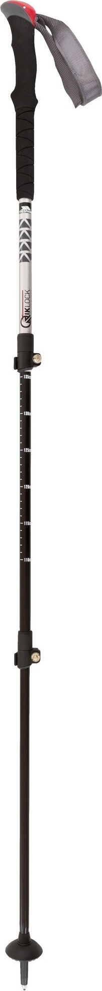 Trespass Wanderstock Qiklock, zusammenschiebbar TP3488 (Einheitsgröße) (Silber) UTTP3488