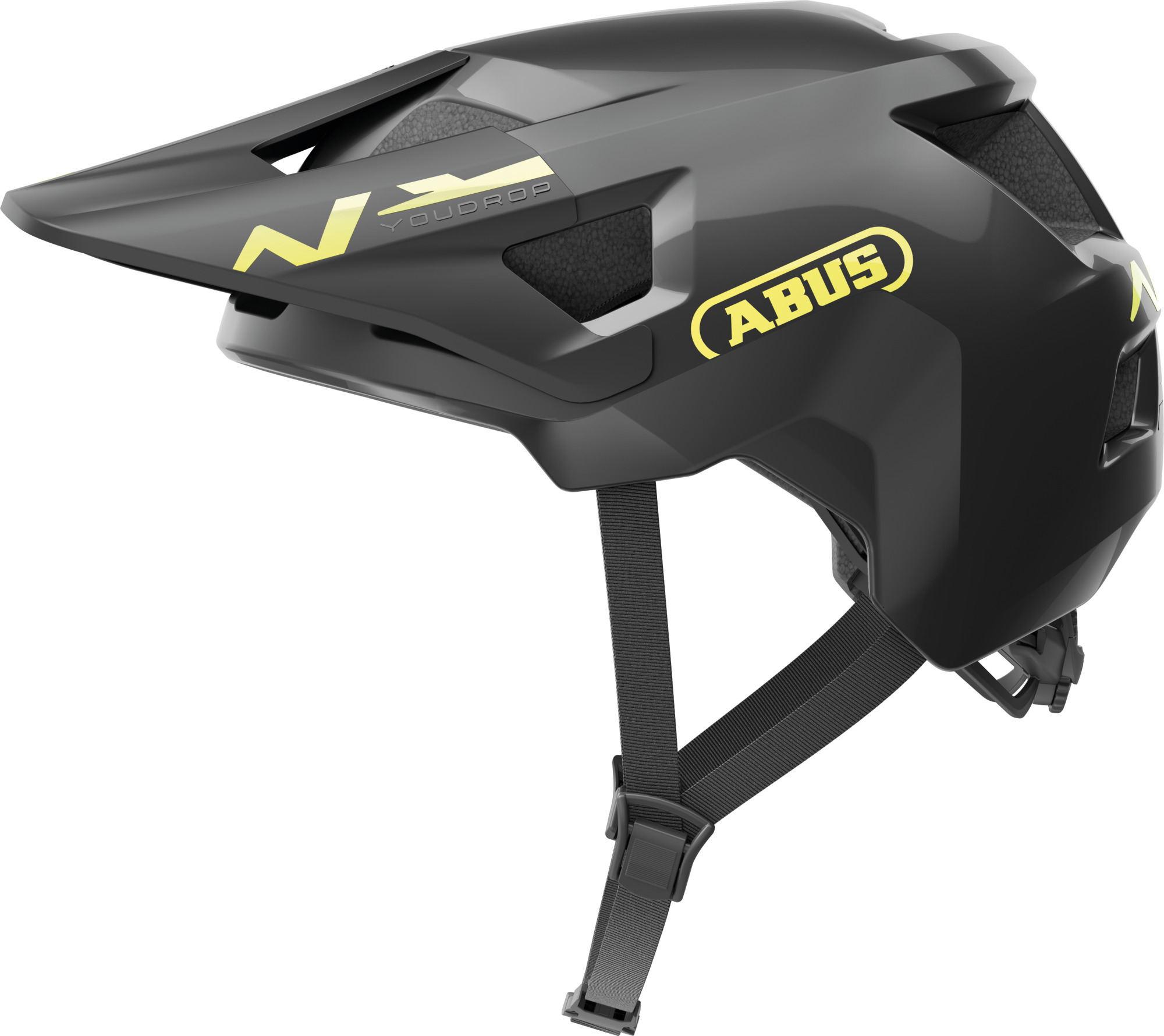 ABUS Casque VTT YouDrop FF – Intégral, Mentonnière Amovible, 9 Entrées D’air, Zoom Ace, Visière Break-Away – Enfants Ados