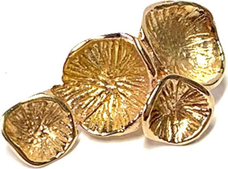 Edelschmiede925 Anhänger 585 Gold Kettengleiter strukturiert floral einfarbig Edelschmiede925-36333