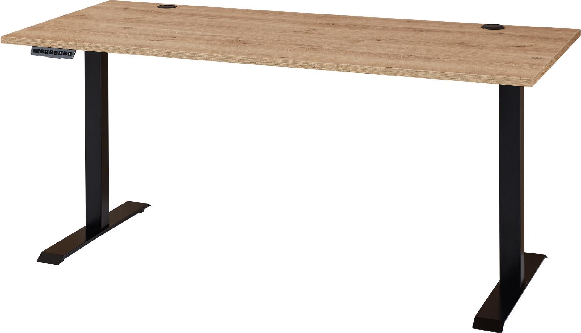 Höhenverstellbarer Schreibtisch SONOS Altesche furniert - 160 x 77 cm