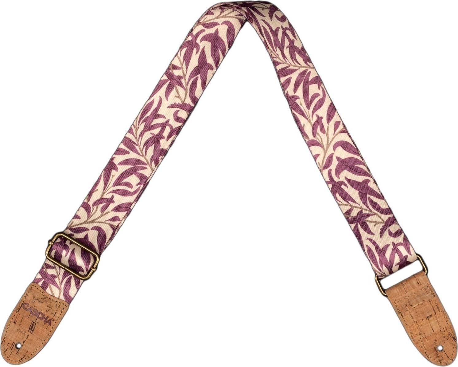 Cascha CUS-VC4 Vegan Cork Mauve Leaves Ukulele Gurt