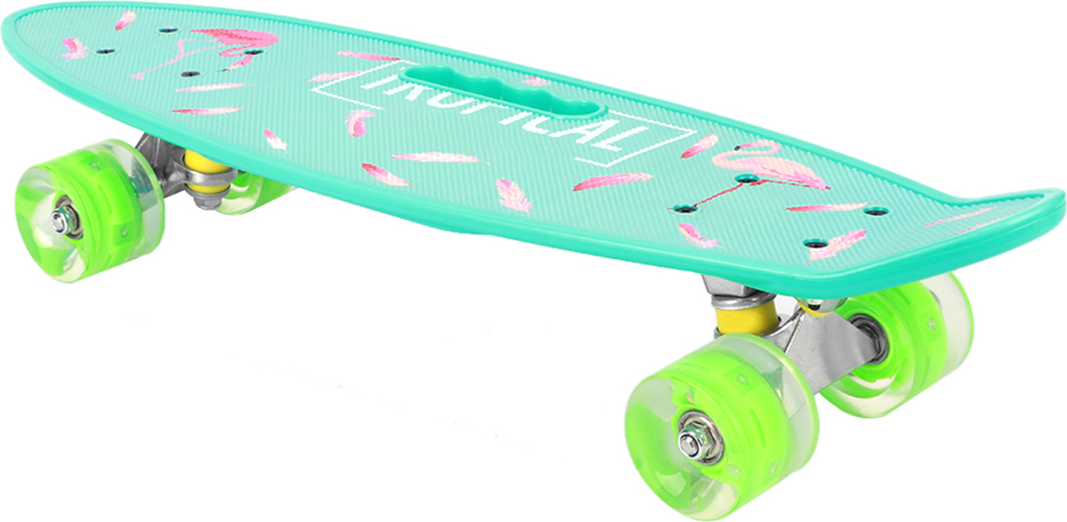 Cocosity Longboard Skateboard,Skateboard mit Flashing,Kleiner Fisch Skateboard,Skateboard für Anfänger,Street Dancing Skateboard