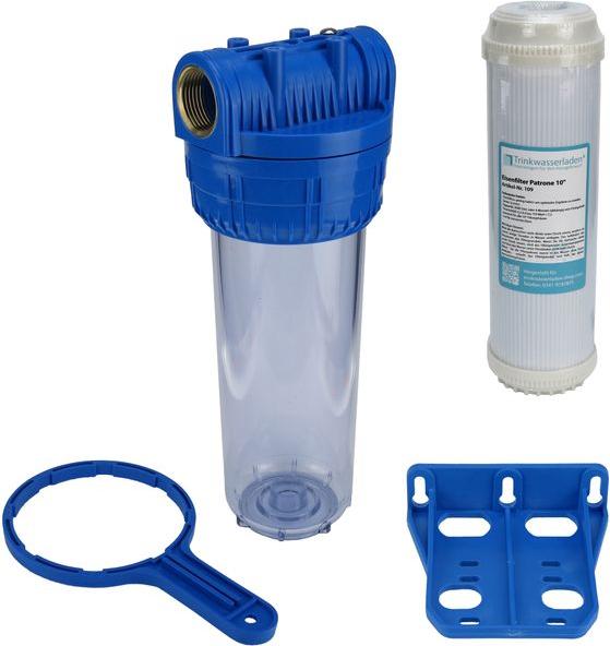 Trinkwasserladen Brunnen Wasser Filter 10' Gehäuse mit 1' IG, Garten, Pool, mit Eisenfilter GH_1_FE