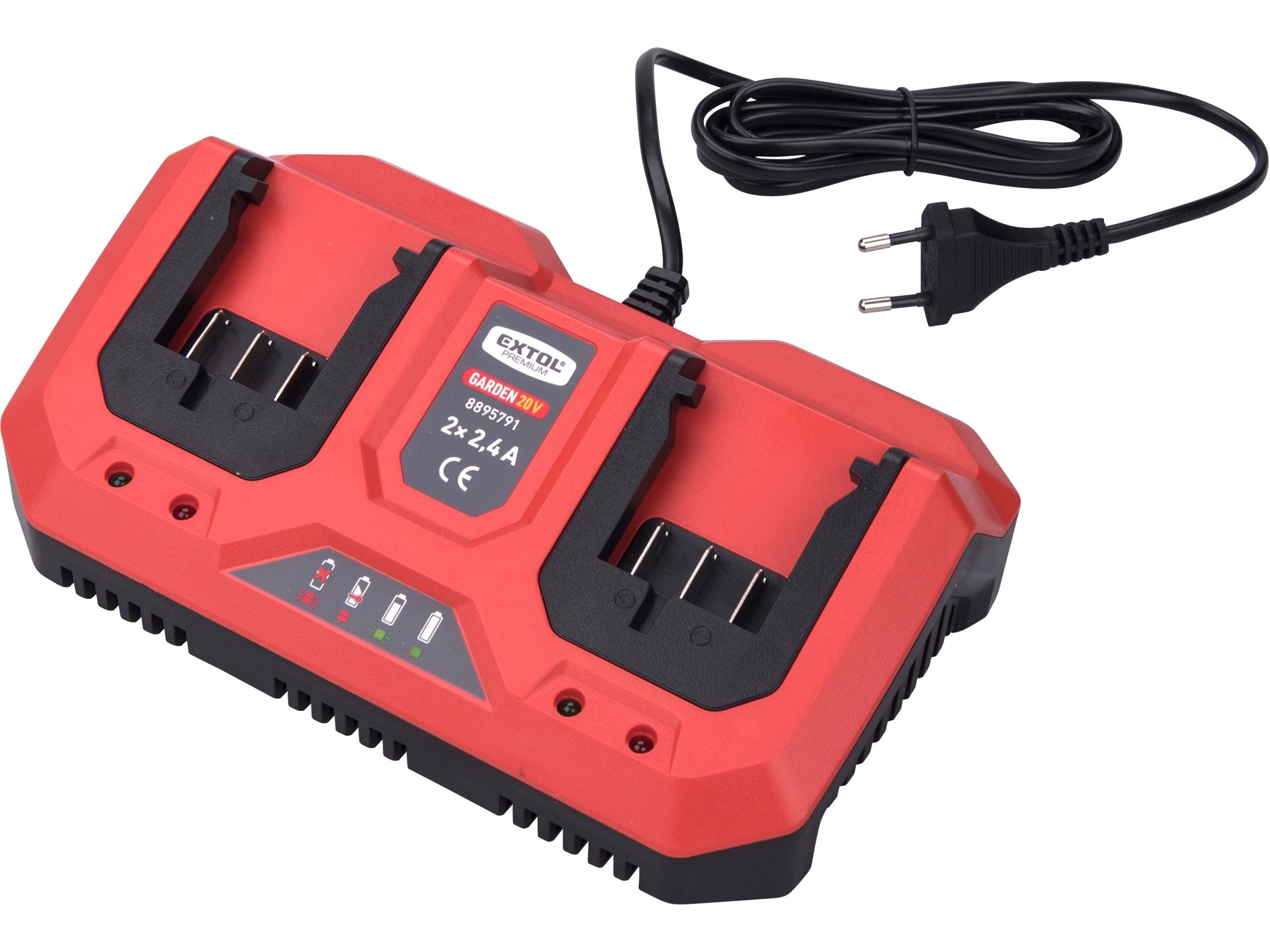Ladegerät Extol Premium (8895791) 20V/2×2,4A