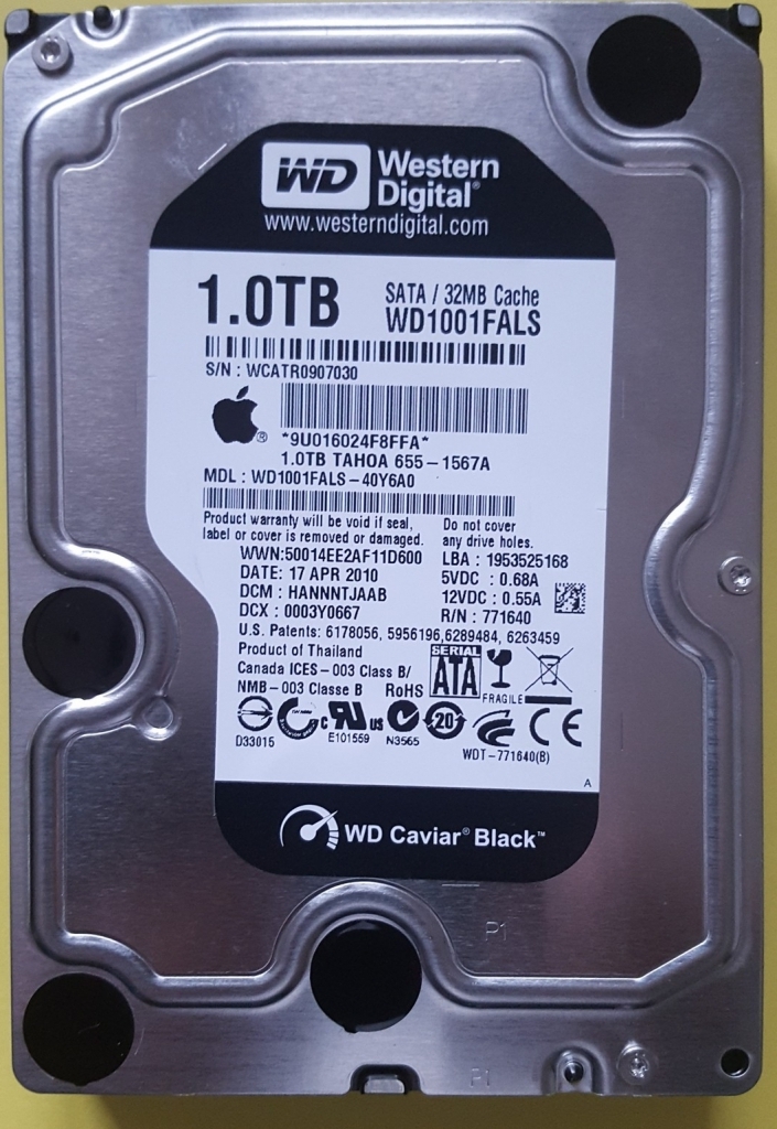 Western Digital Black 1TB WD1001FALS 7200 RPM 32MB Sata II 3,5 Zoll