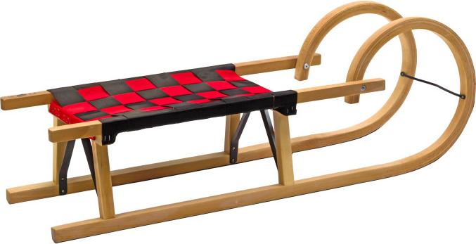 DEMA Holzschlitten mit Textilbezug 110 cm 910264