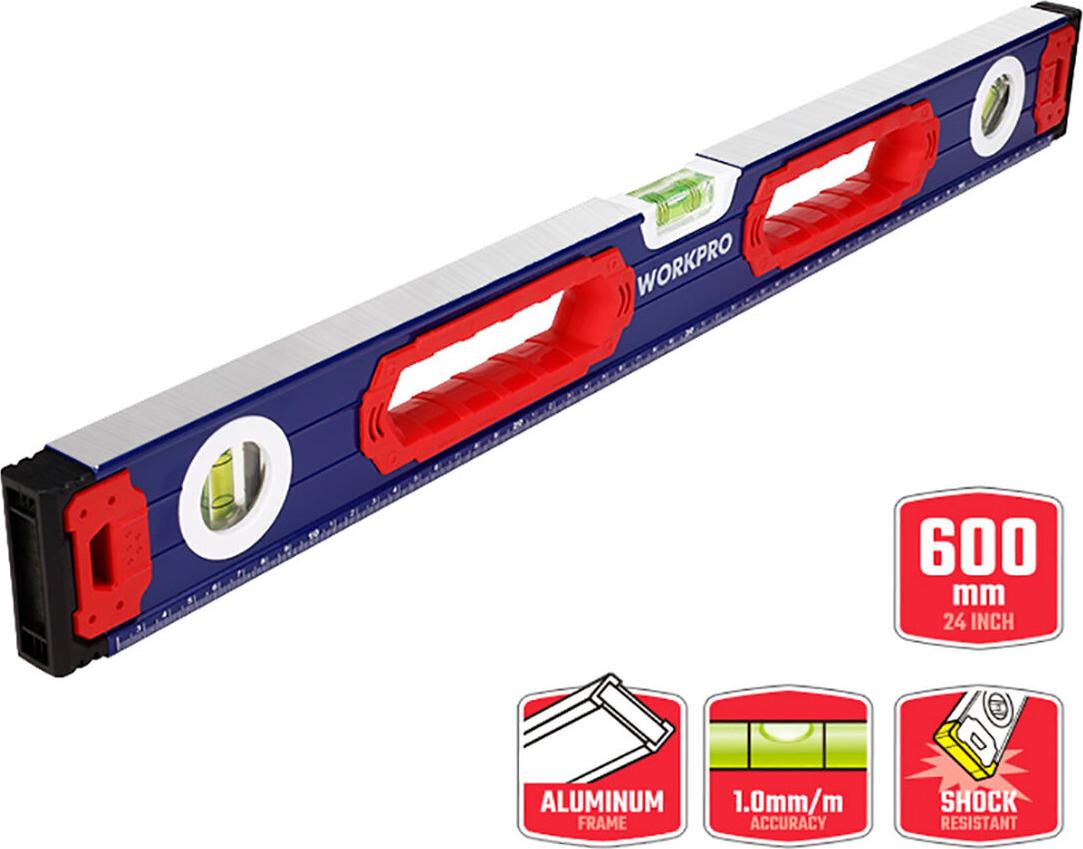 Wasserwaage Workpro Aluminium 60 cm Plattenspeicher S7923326