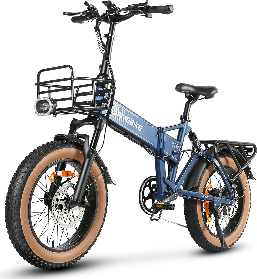 20 * 4.0 E-bike skladacie bicykle Fatbike Pánske E-bike skladacie koleso 20 palcov s batériou 48V / 15AH, [ oficiálne ] E Mountain Bike, Dámske E Bike skladacie Ebikes Blue