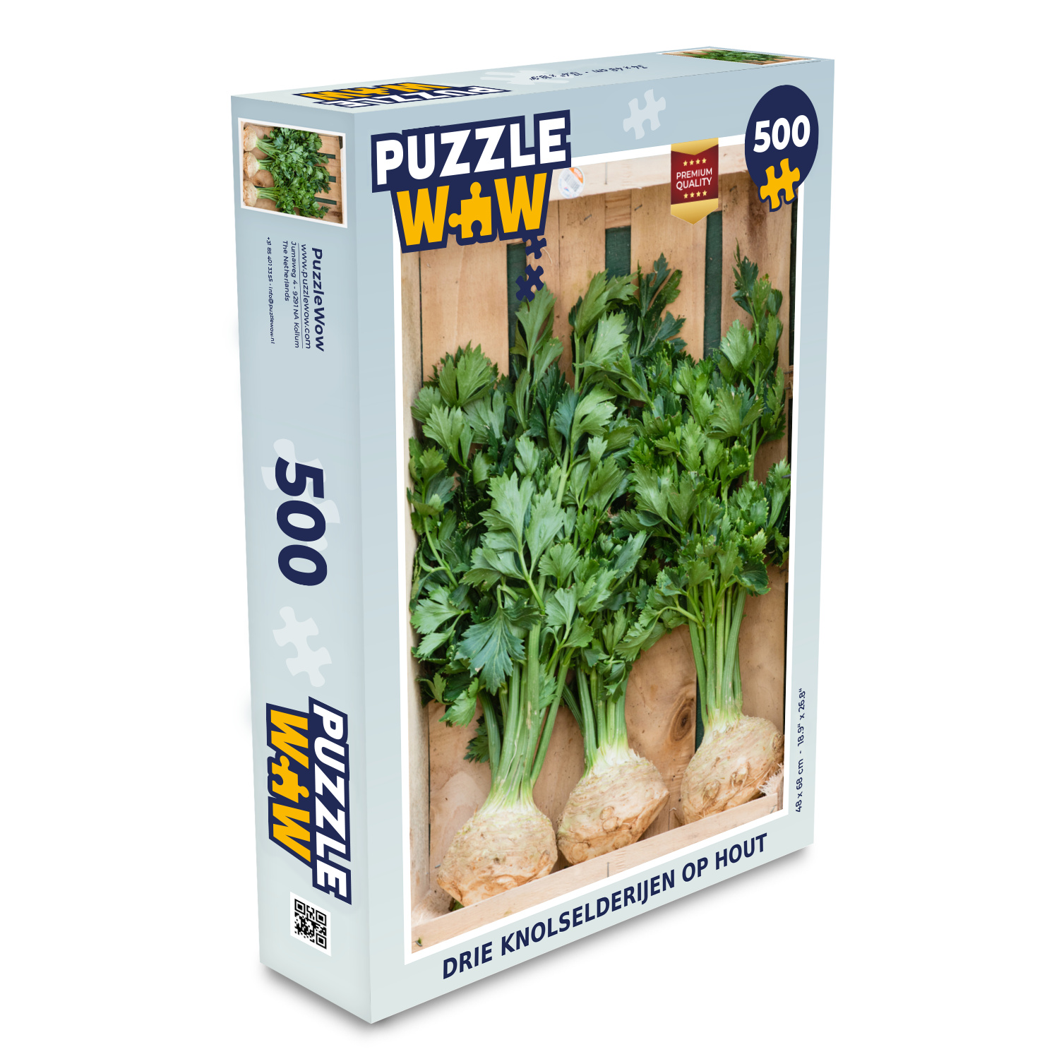 MuchoWow® Puzzle 500 Teile Drei Knollensellerien auf Holz - Denken - Spiel - Toy 137|1298213