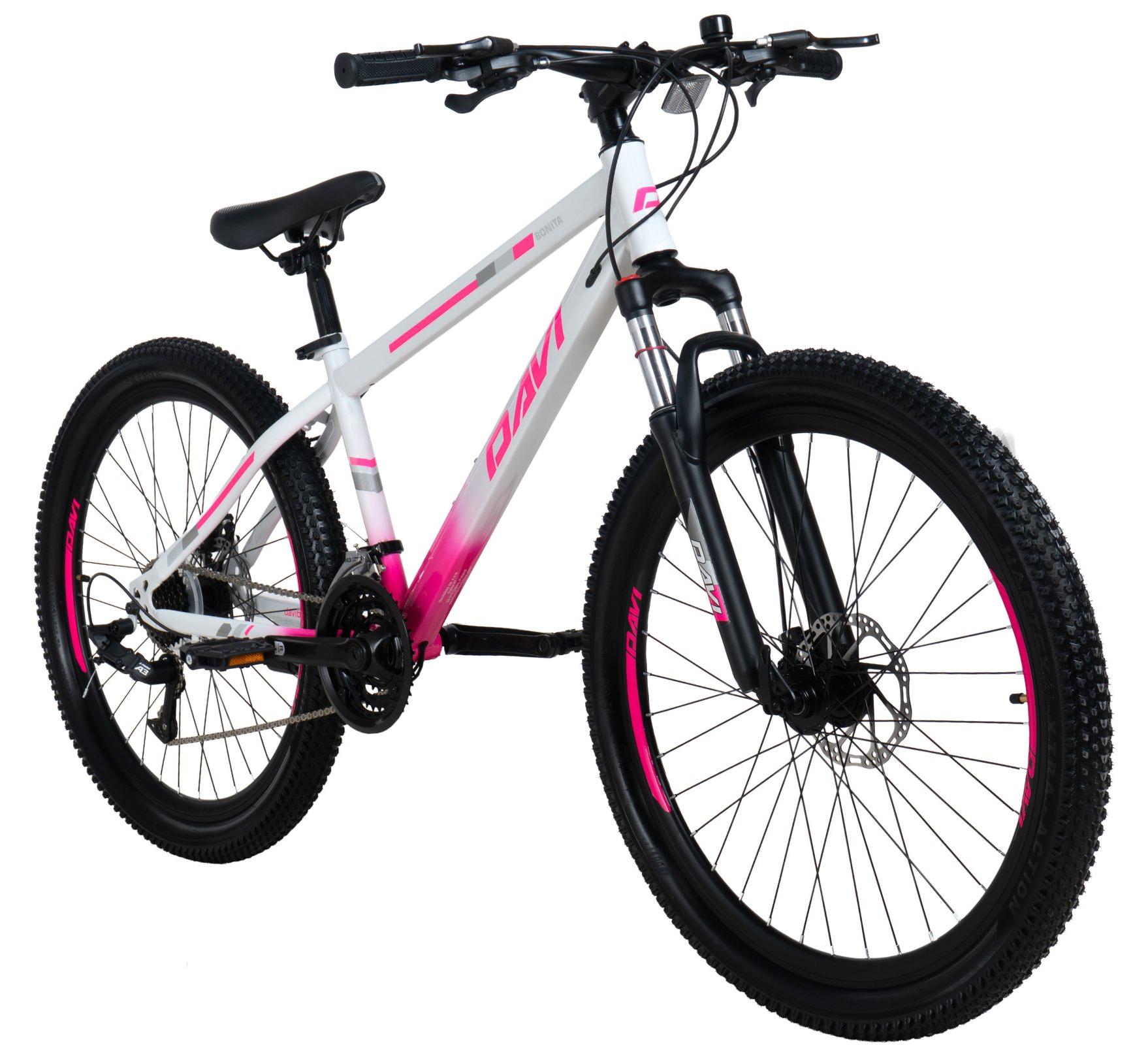 DaviBikes Mountainbike Davi Bonita 26 Zoll, 145–170 cm, 21 Gänge, Rosa/Weiß D-S-26-032-Bonita