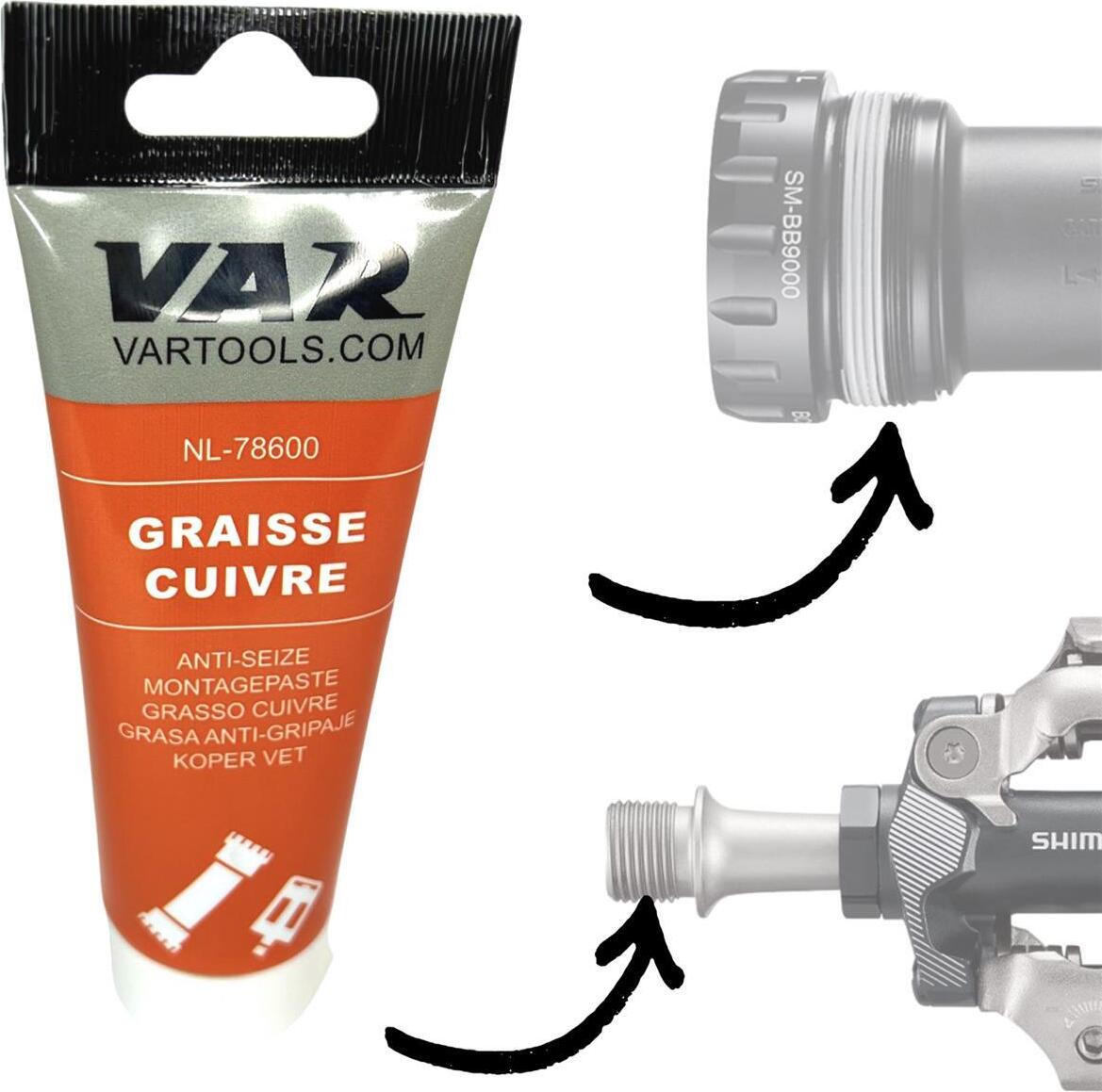 Var Anti Seize Kupfer Montagepaste Fahrrad Lager / Pedale 100ml