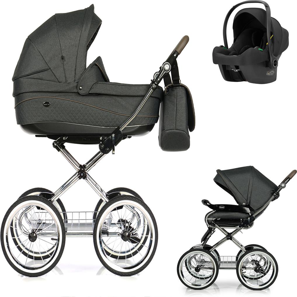 Emma Classic 4 in 1 inkl. Sportsitz, Autositz und Zubehör in Farbe Anthrazite (E-7) - erhältlich in 6 weiteren Farben