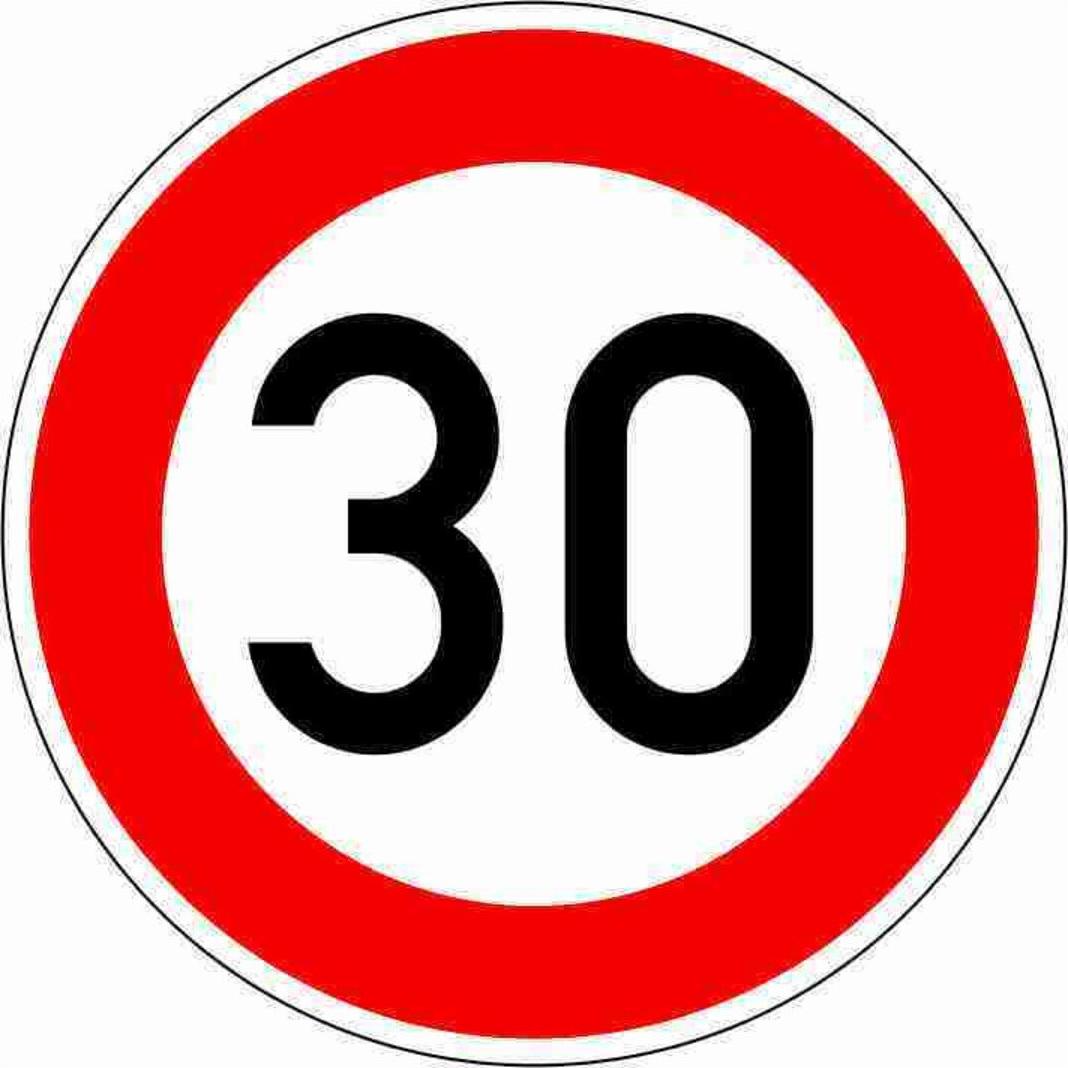 Sonstige Verkehrszeichen 274-30 Ronde 600 mm, 30 km/h, RAL-Gütezeichen Folie RA1 274.30-600-I-2