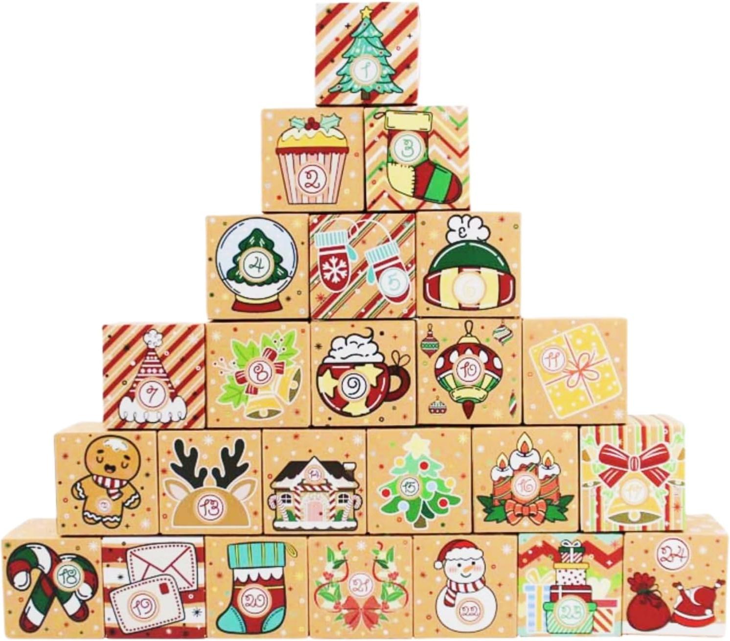 Adventný kalendár na naplnenie 24 škatúľ Urob si sám Vianoce