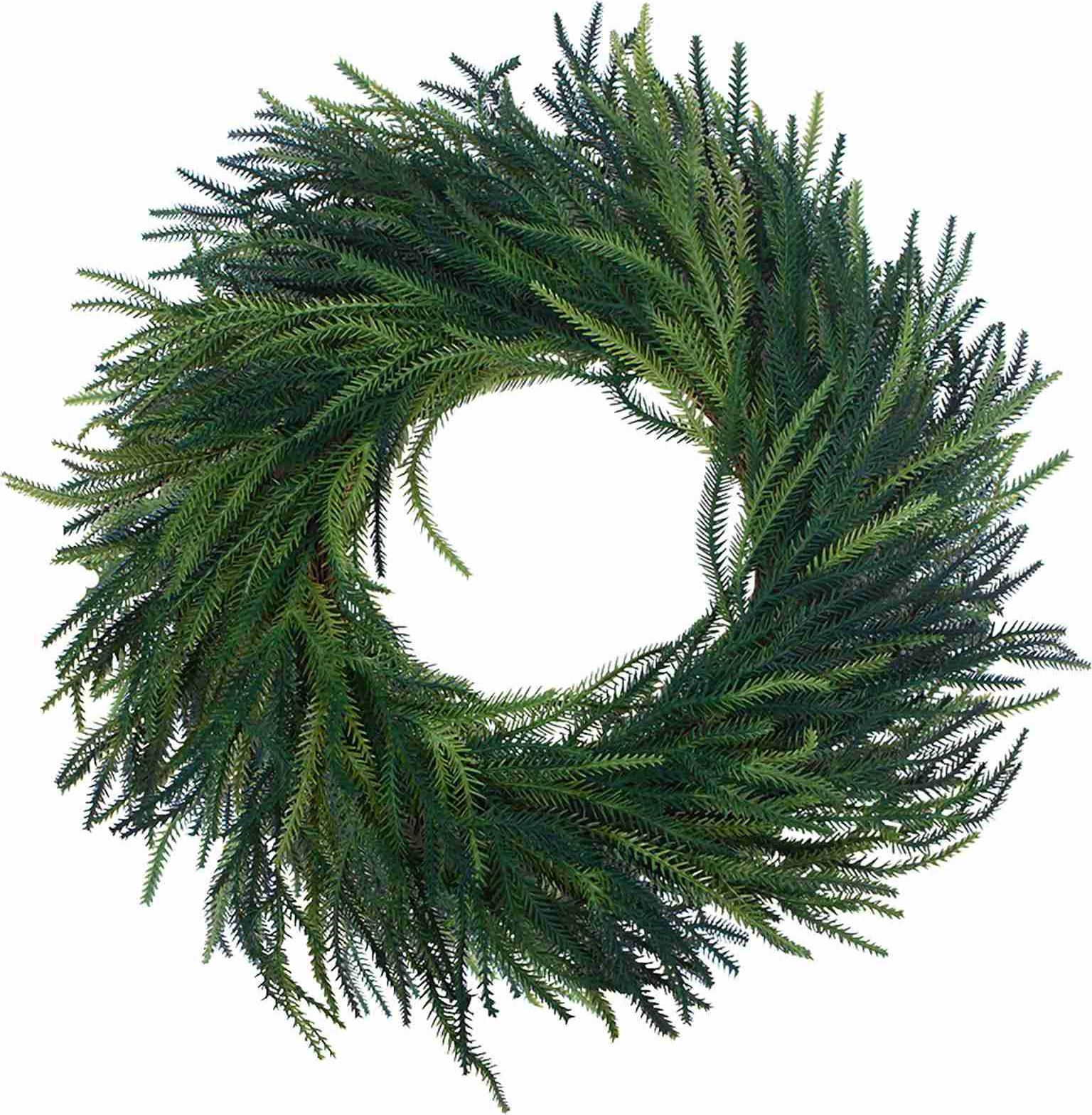 Cocosity Knstliche Kiefernnadelkranz Faux Xmas Grn h?ngen fr Haustr Dekoration