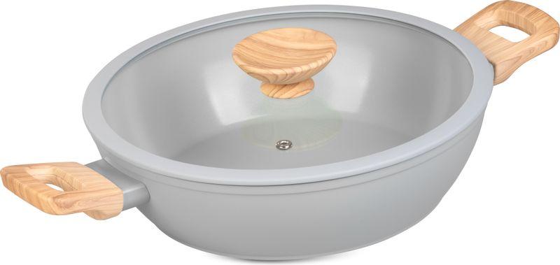 Topf MagicHome Harmony, flach, mit Glasdeckel, 26 cm