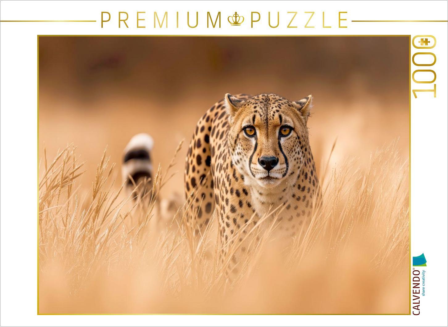 CALVENDO Puzzle Ein Schleichgang durch das hohe Grasland | 1000 Teile Lege-Größe 64x48cm Foto-Puzzle für glückliche Stunden