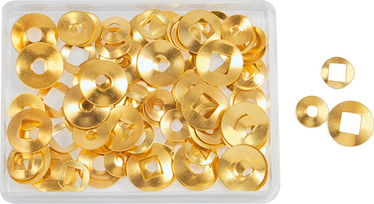 SELVA Zeigerscheibchen für Großuhrwerke messing