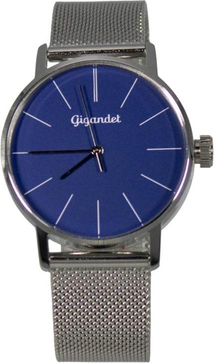 Gigandet Armbanduhr Damen Quarz Edelstahl Silber Blau G43-029