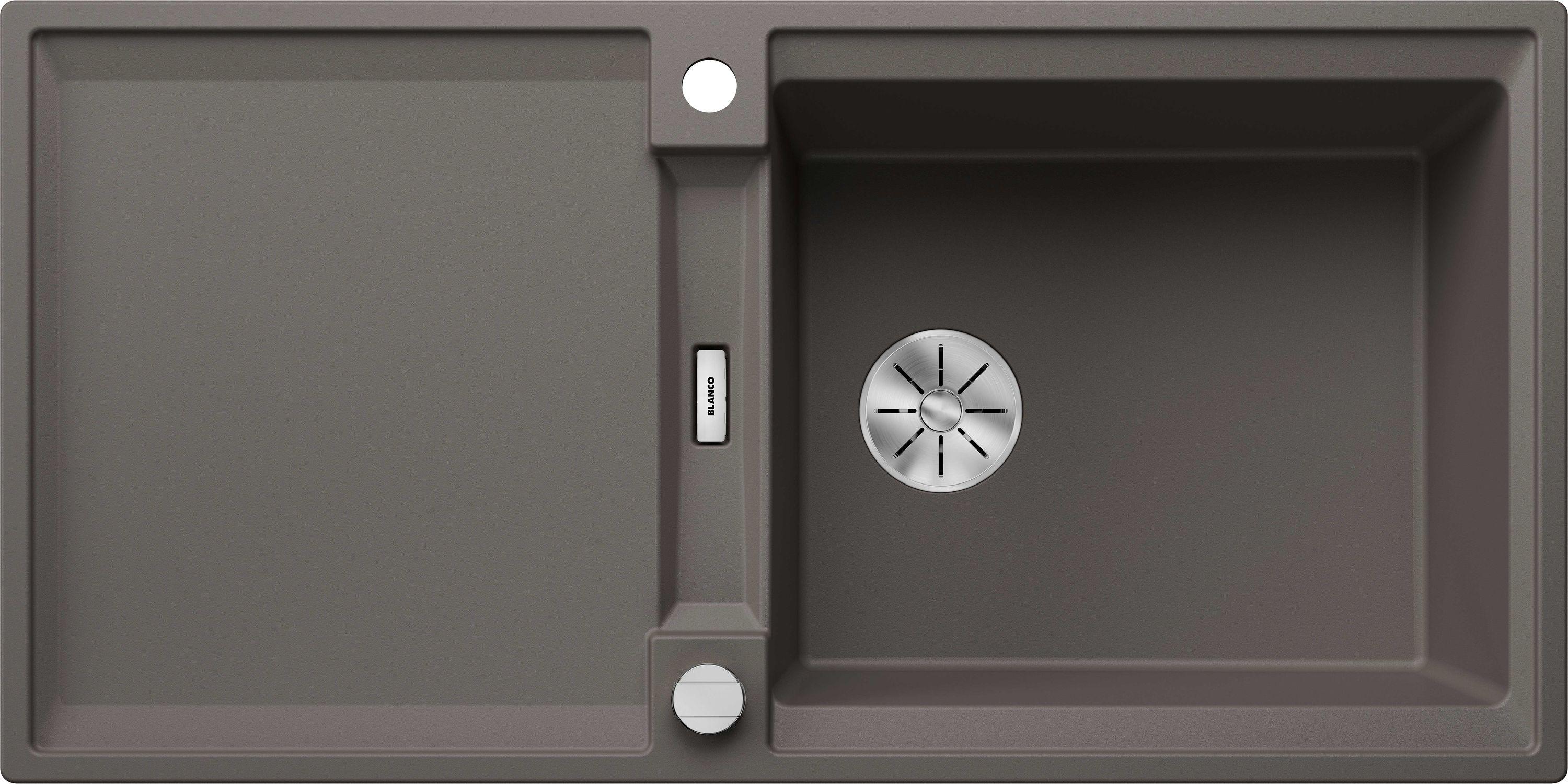 BLANCO ADIRA XL 6 S-F Einbauspüle SILGRANIT vulkangrau ab 60 cm mit Ablauffernbedienung, mit Zubehör - inkl.