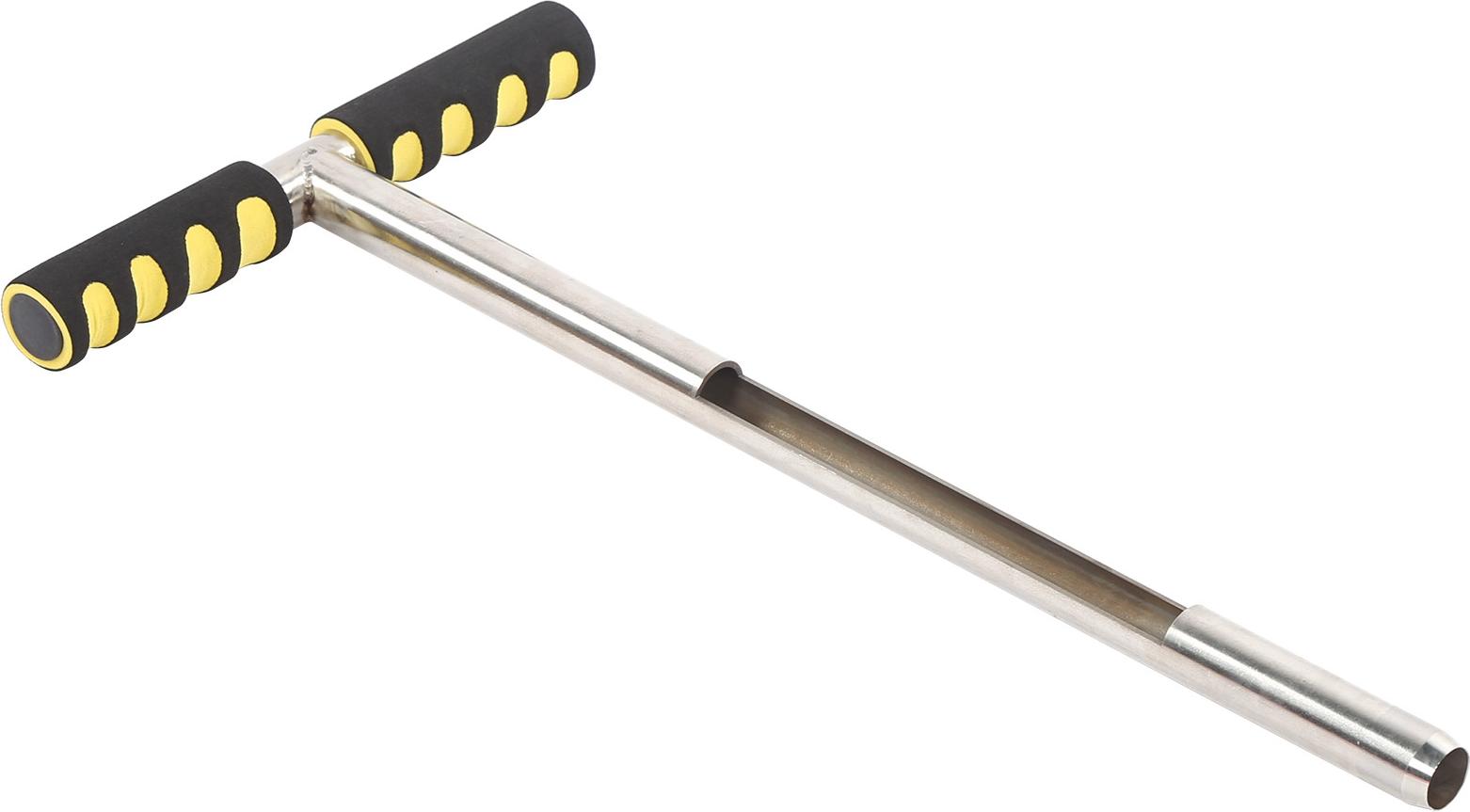 Cocosity lyrlody Gartenbodenprobenehmer, Edelstahl Bodenprobe-Sonde Bodensonden-Probenehmer mit T-f?rmiger Griff zur schnellen berprfung der Bodeneigenschaften, 25.5 x 51 cm