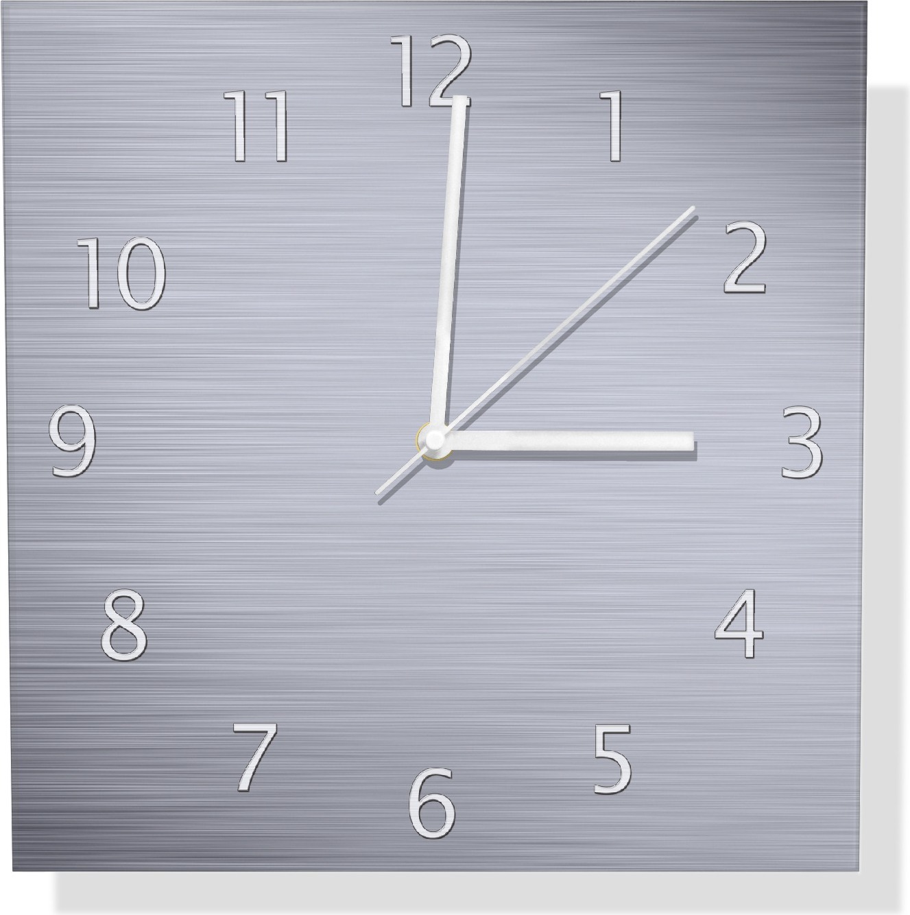 Wallario Design Wanduhr Muster aus grauen Streifen - Schraffur aus Aluverbund, Größe 30 x 30 cm udi0741-3030