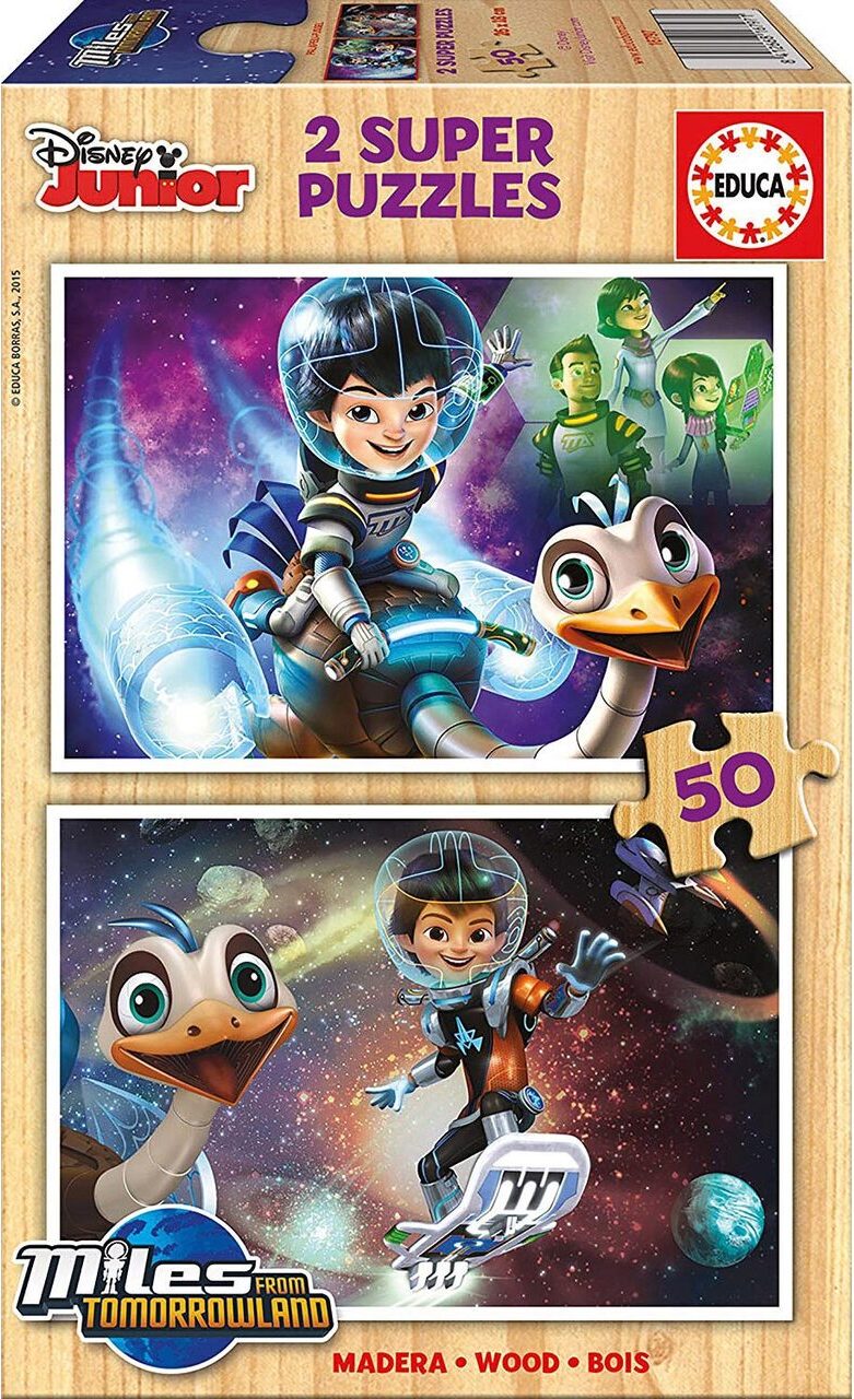 Holzpuzzle Educa - Disney Junior, 2x50 Teile WLP-Educa-16797
