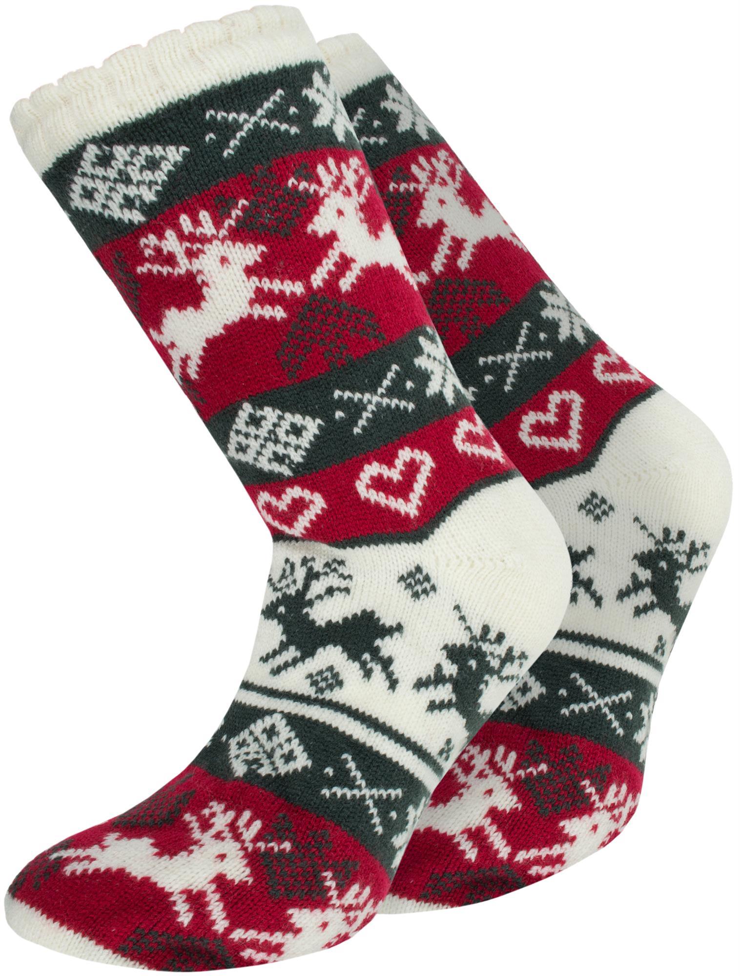 normani Strick-Kuschelsocken mit Norwegermotiv und ABS 3020082-4250733517788