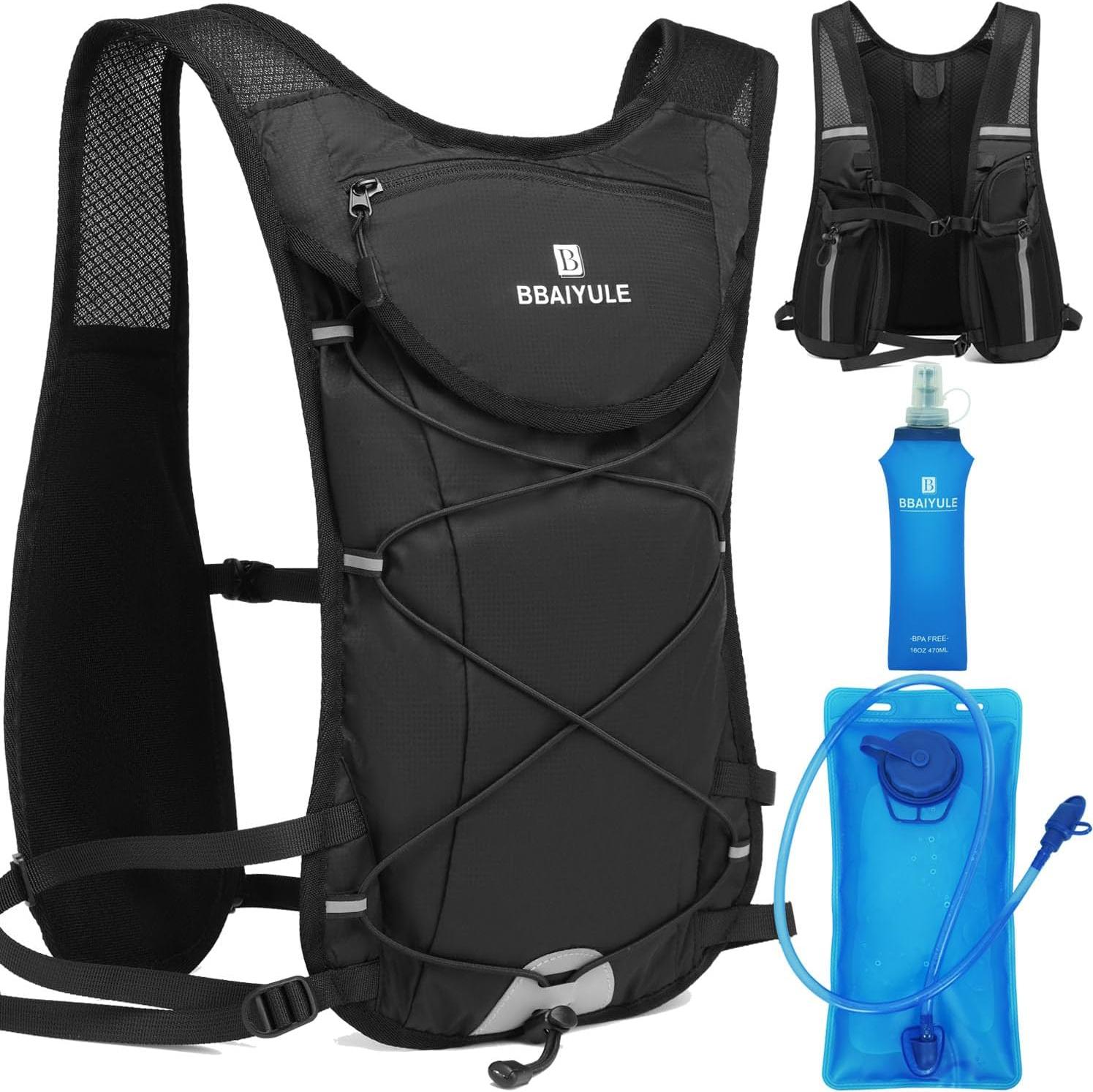Markenlos Hydratationsweste - Hydratationsweste - Hydratationsweste Laufen - Wasserweste - Hydrationsrucksack - Hydrationspack - Für Laufen, Marathons, Wandern, Radfahren