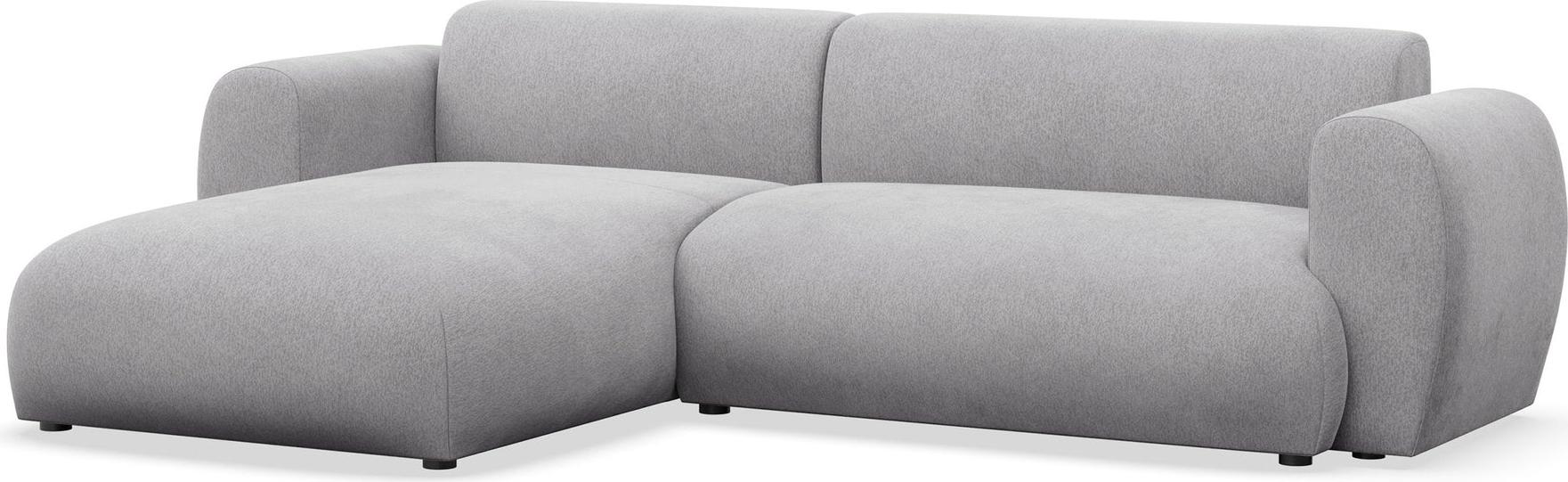 Selsey Emia – L-Form Ecksofa mit Schlaffunktion, Chenille-Stoff, links ausgerichtet, Grau