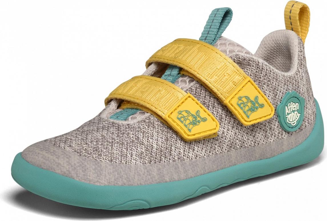 Affenzahn Knit Happy Naßhorn Klettschuh Grau in Gr. 28 00397-80120