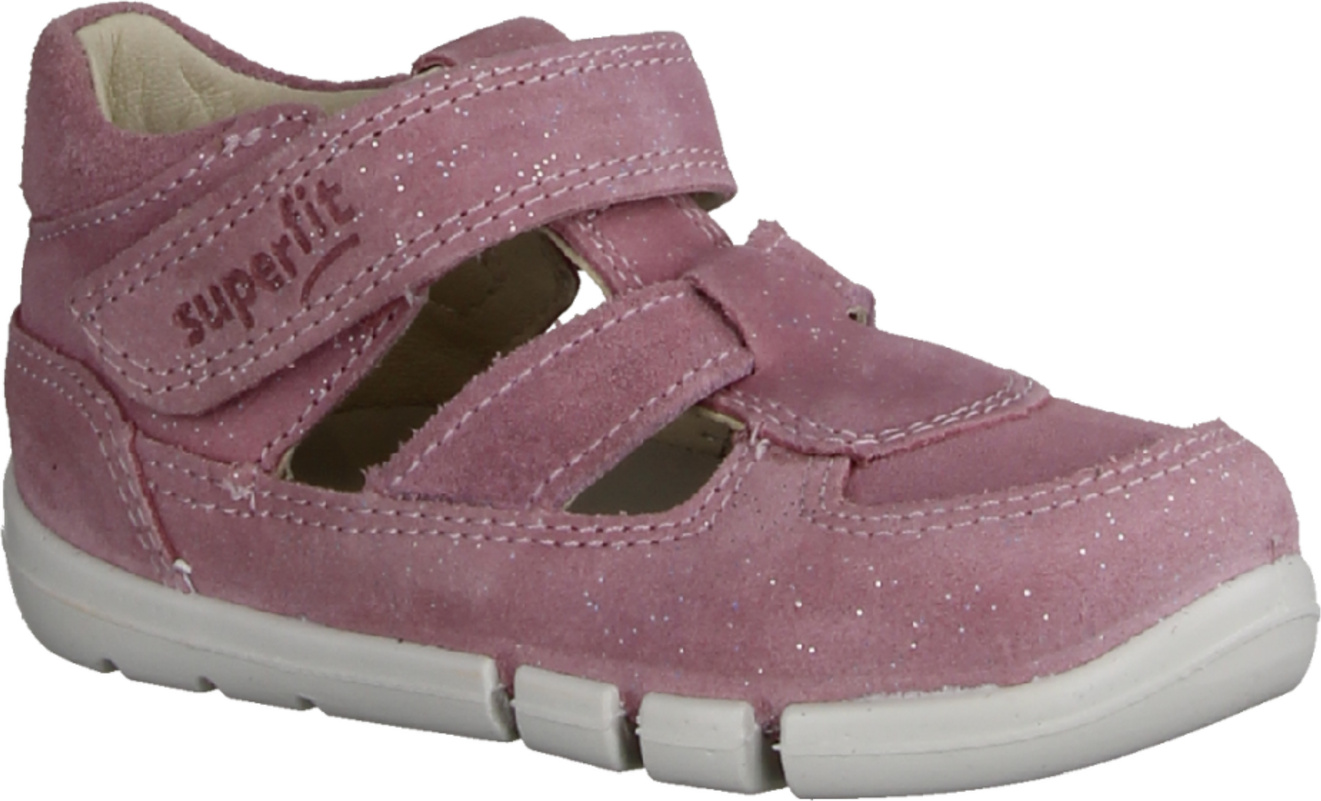 Superfit Flexy 0063405510 Lauflernschuhe Mädchen, Baby, Leder, Rosa, - Kinderschuhe Lauflernschuhe Gr. 18 - 26, Mehrfarbig, leder (velour/effektleder)