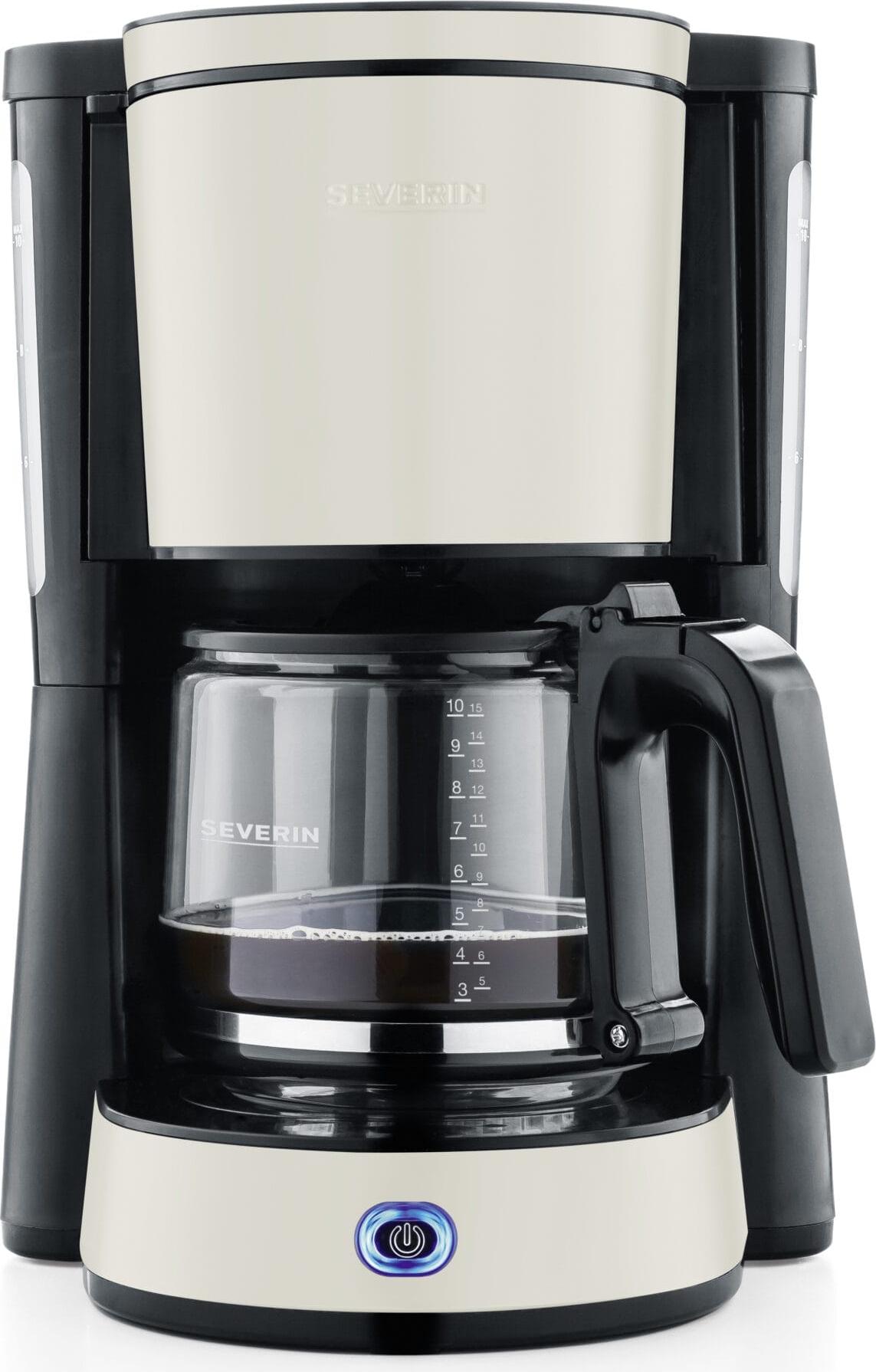 SEVERIN Kaffeemaschine Type KA 9575 aus Edelstahl, beigeschwarz 10009575000