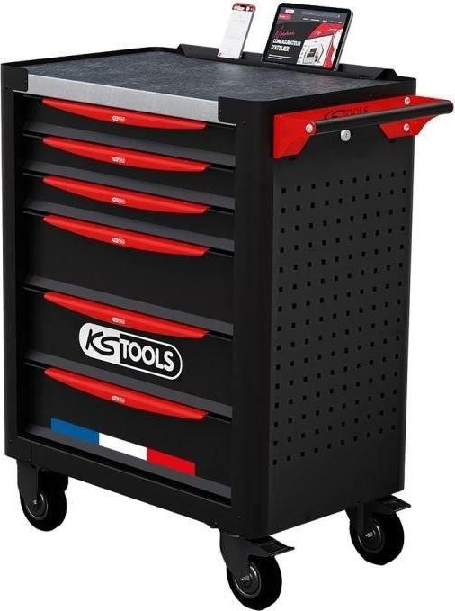 Werkstattwagen - Bestückt - 6 Schubladen - KS Tools - 824.6298F - Schwarz