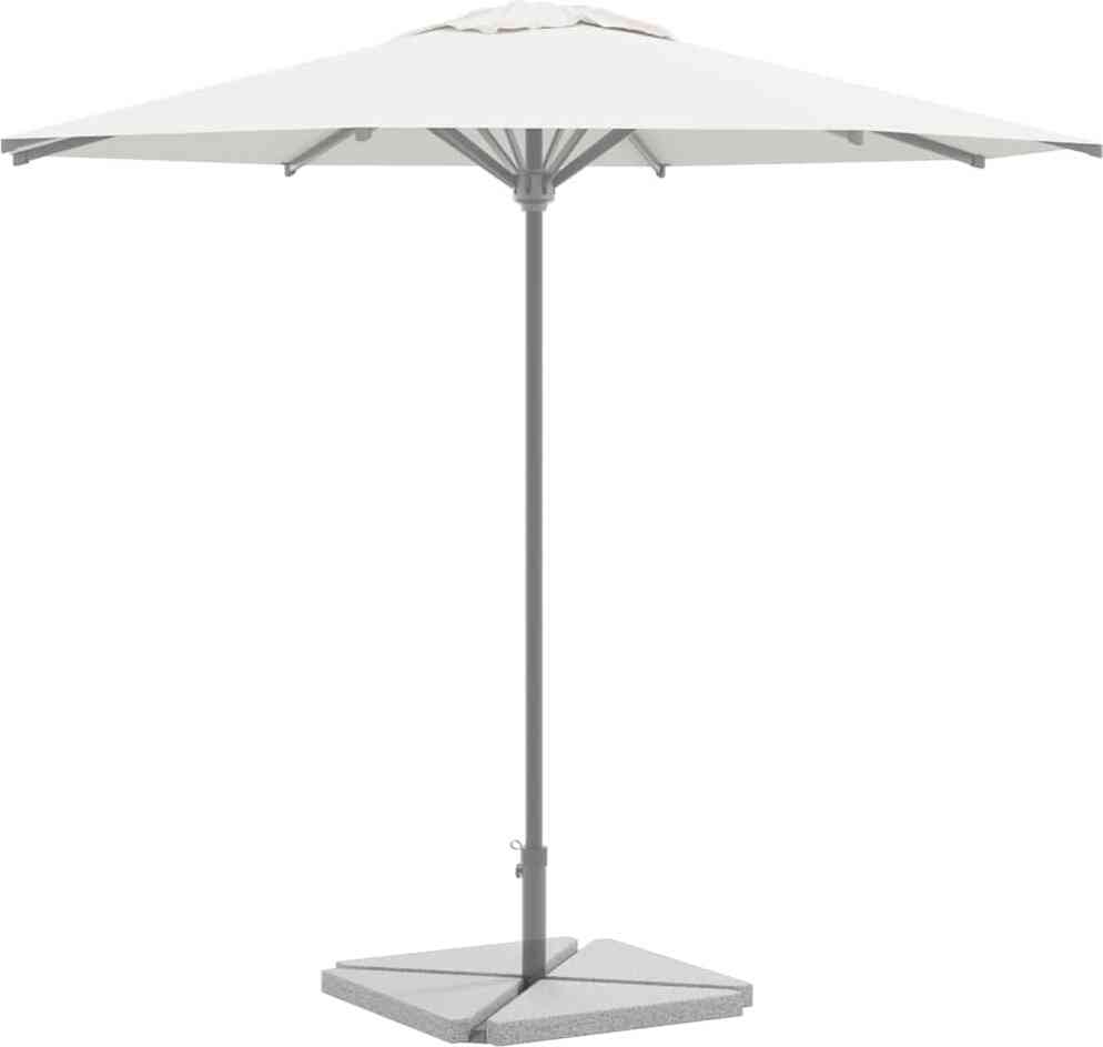 vidaXL Design Sonnenschirm-Gewichtsplatten 4 Stk. Grau Granit Dreieckig 14 kg, Sonnenschirmständer Neu XM0000341756