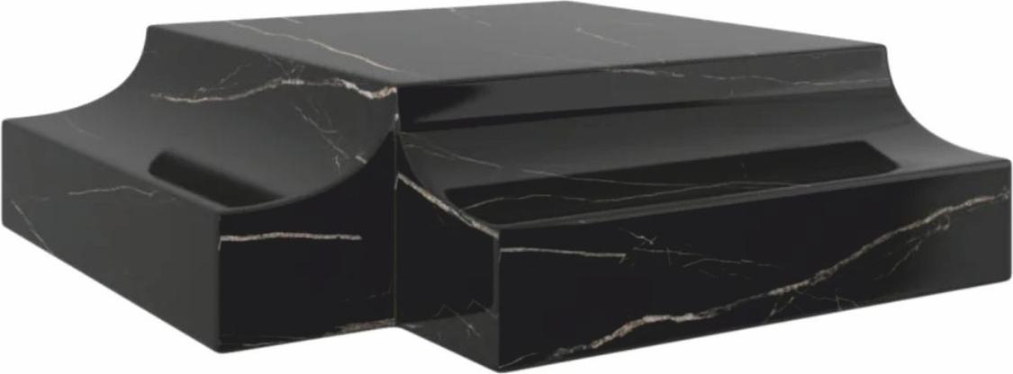 Casa Padrino Luxus Marmor Couchtisch Schwarz 109 cm - Wohnzimmer & Hotel Möbel NEW-59146