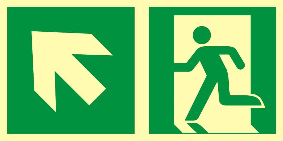 SIGNPROJECT POLSKA Sp. z o.o AE091 Richtung Notausgang oben wl