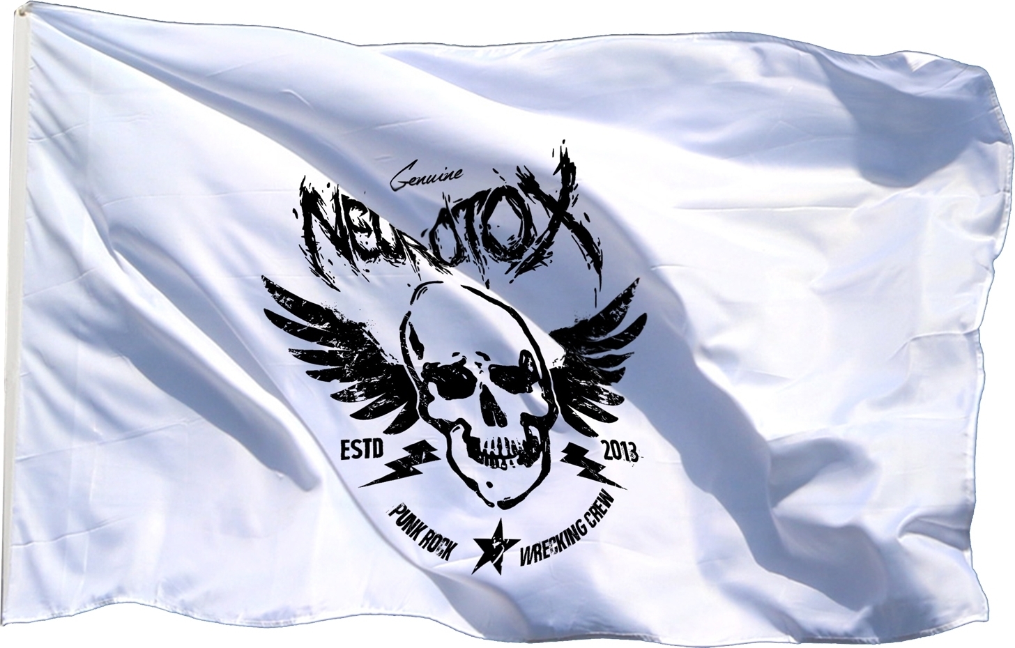 Social Discount Neurotox - Logo, Fahne Weiß, ca. 150 x 100 cm 16008